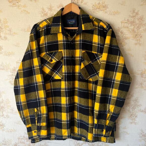 Backpacker Other - Vintage 80s Backpacker Plaid Flannel | Yellow & Black | Size L